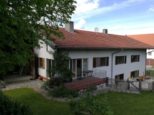 Blick auf Haus
