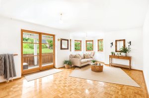 Wohn- und Essbereich - Wohnzimmer, Landhaus - (KI generiert)