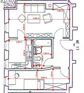 Grundriss mit Maßen
