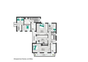 Obergeschoss Neubau und Altbau